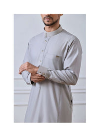 Al Noor Grey Collar Thobe